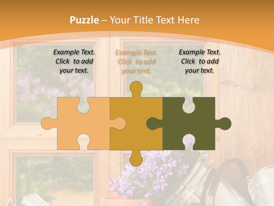 Can Gloves Window PowerPoint Template