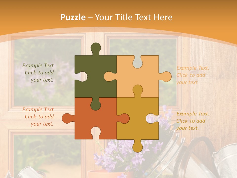 Can Gloves Window PowerPoint Template