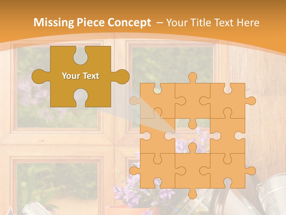 Can Gloves Window PowerPoint Template