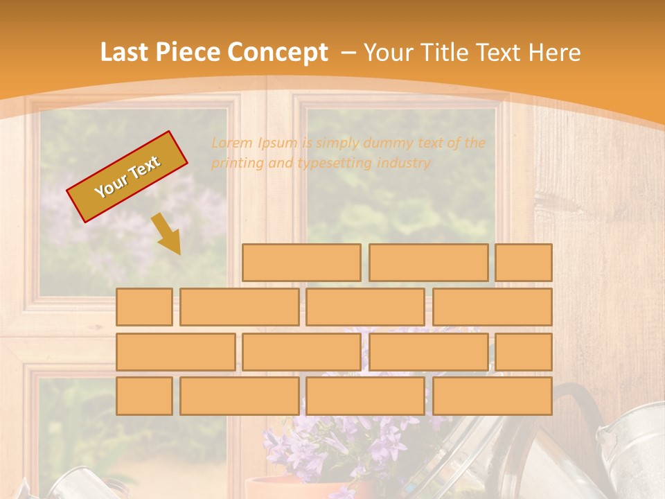 Can Gloves Window PowerPoint Template