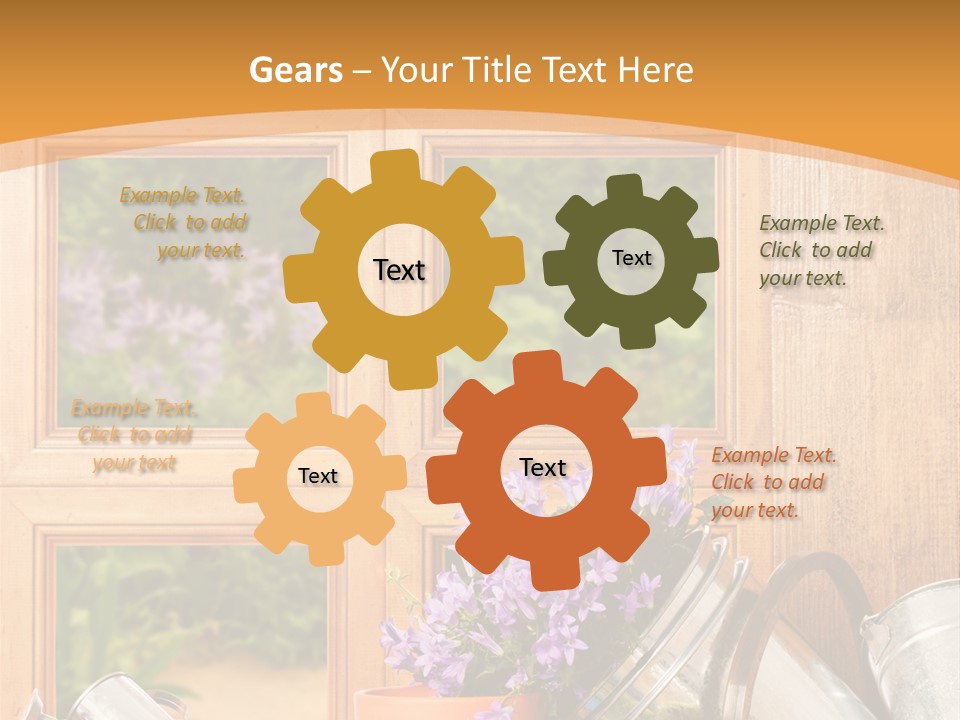 Can Gloves Window PowerPoint Template