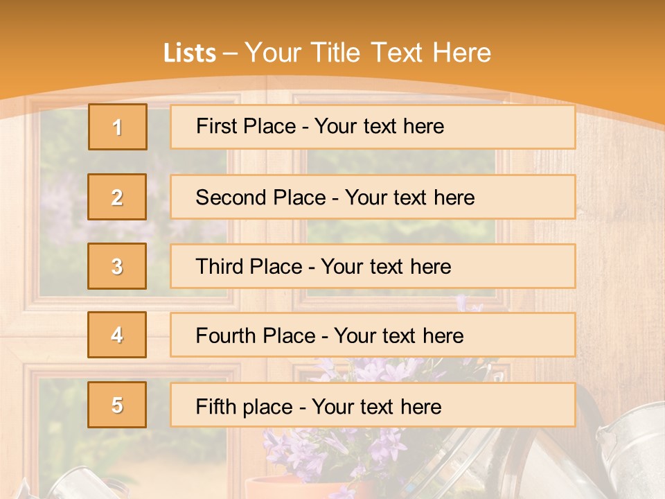 Can Gloves Window PowerPoint Template