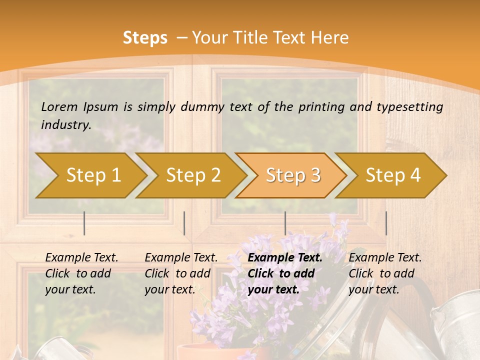 Can Gloves Window PowerPoint Template