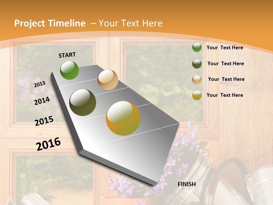 Can Gloves Window PowerPoint Template