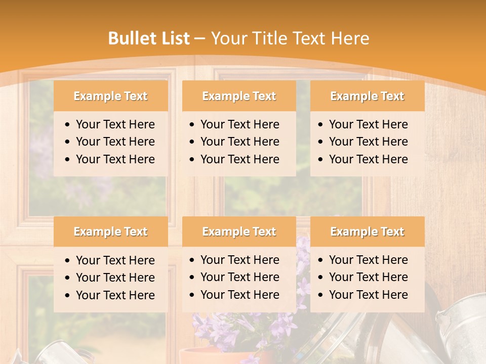 Can Gloves Window PowerPoint Template