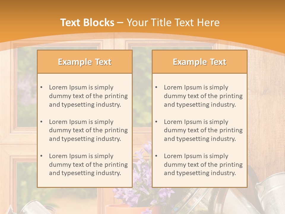 Can Gloves Window PowerPoint Template