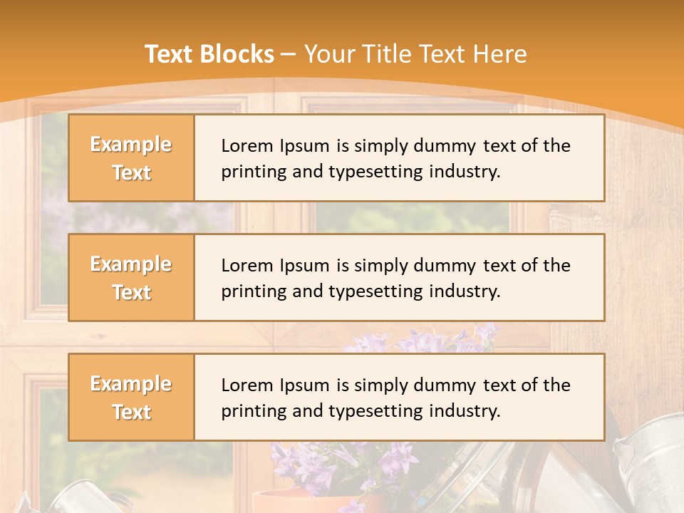 Can Gloves Window PowerPoint Template