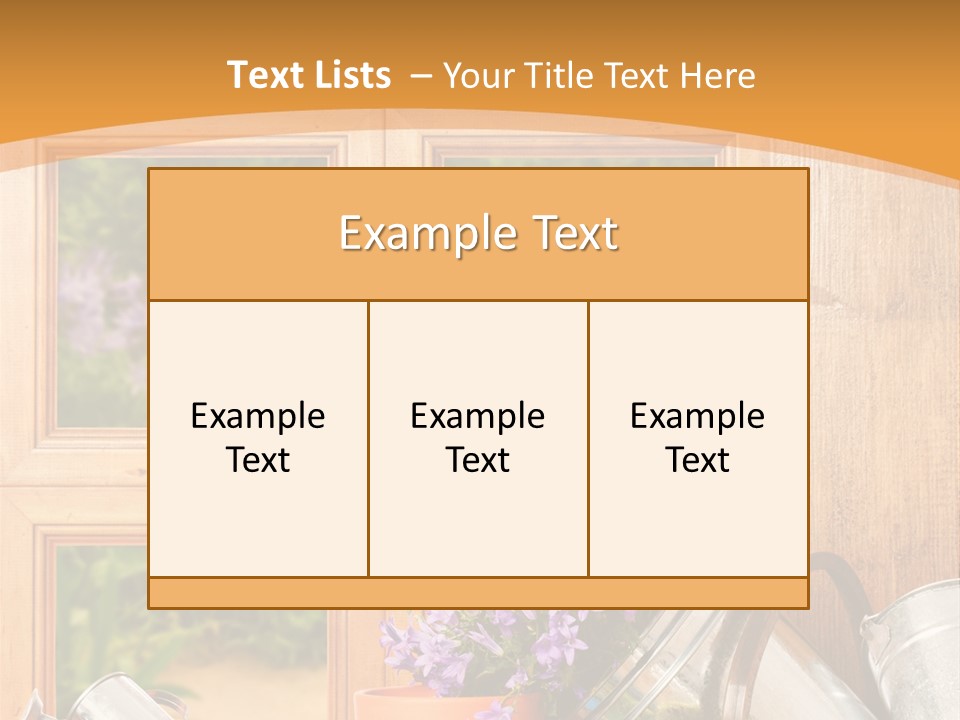 Can Gloves Window PowerPoint Template
