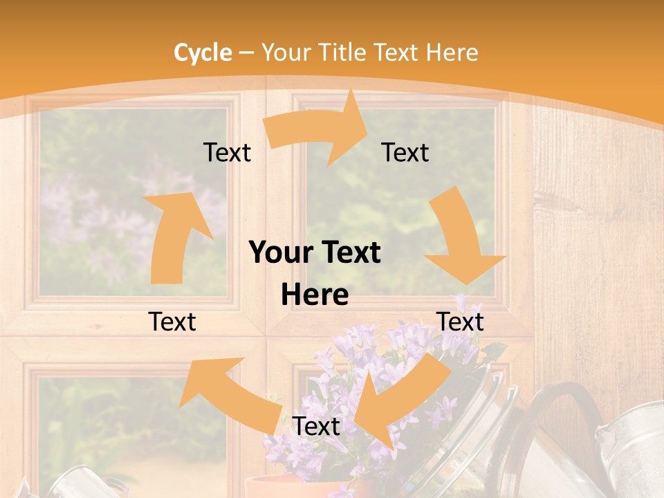 Can Gloves Window PowerPoint Template