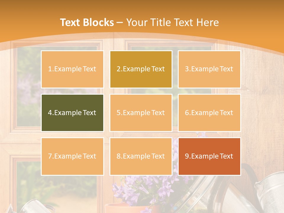 Can Gloves Window PowerPoint Template