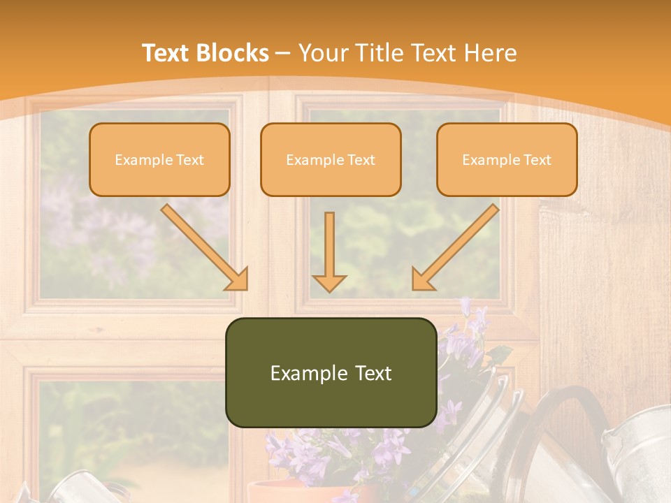 Can Gloves Window PowerPoint Template