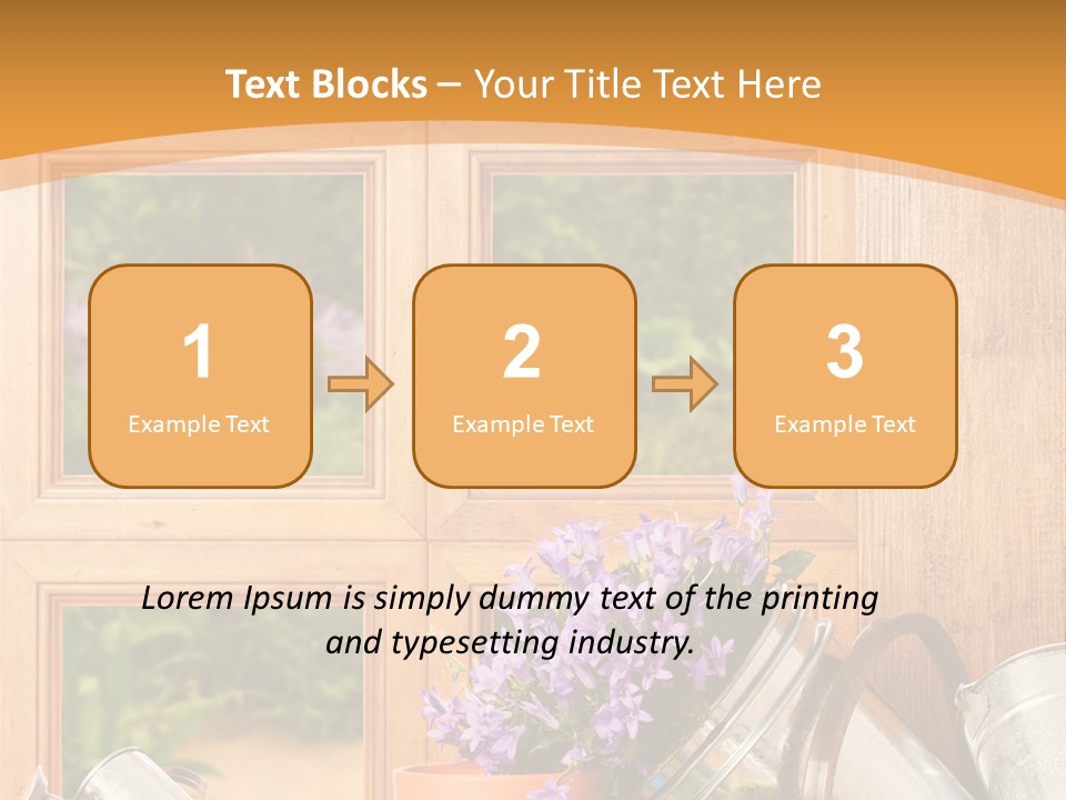 Can Gloves Window PowerPoint Template