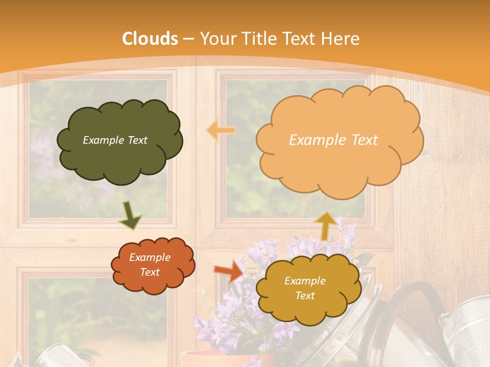 Can Gloves Window PowerPoint Template