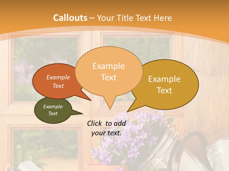 Can Gloves Window PowerPoint Template