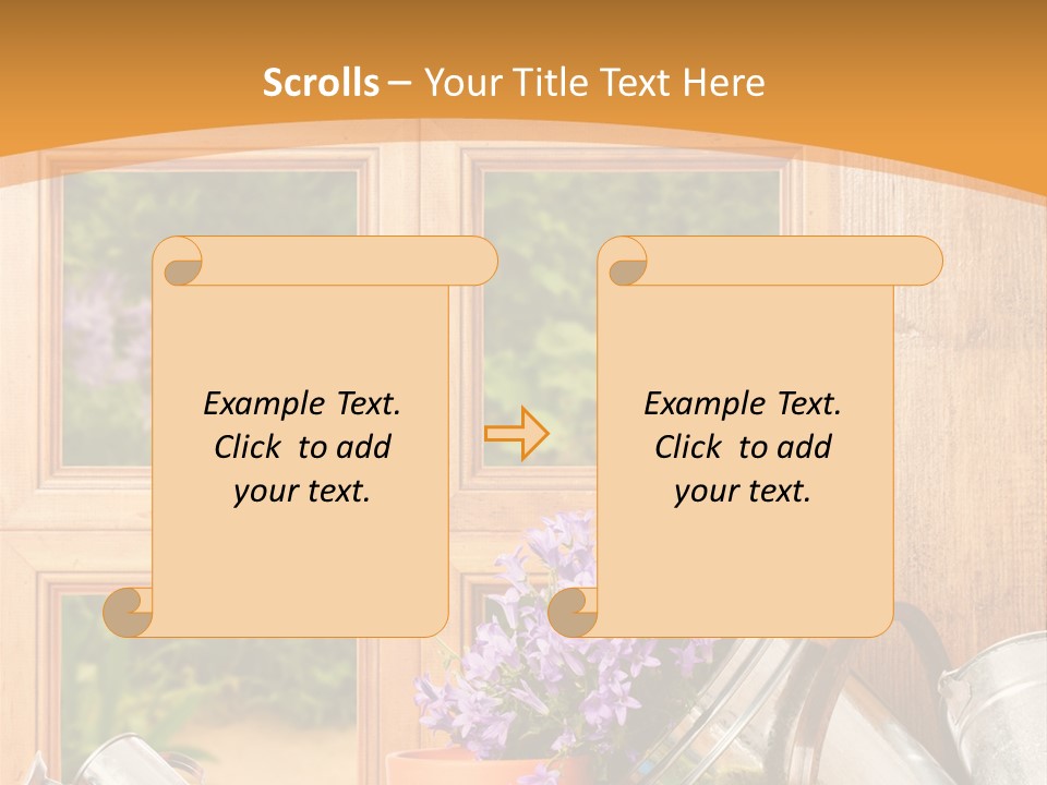 Can Gloves Window PowerPoint Template