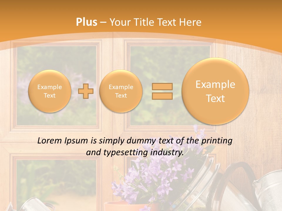 Can Gloves Window PowerPoint Template