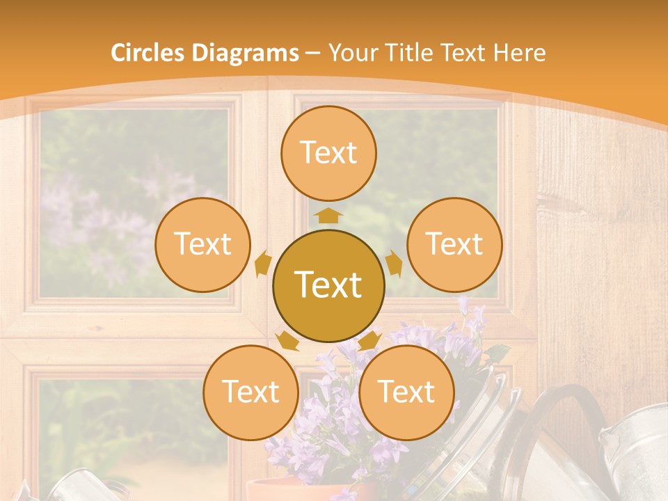 Can Gloves Window PowerPoint Template