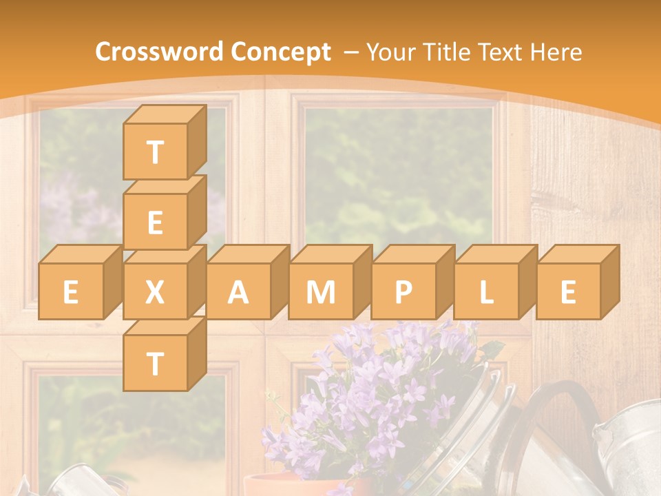 Can Gloves Window PowerPoint Template