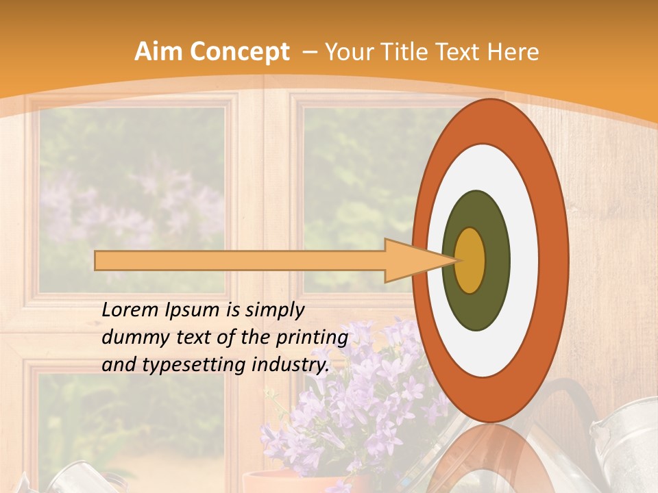 Can Gloves Window PowerPoint Template