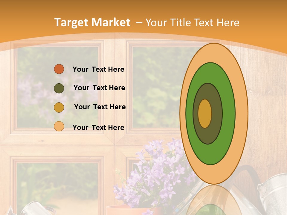 Can Gloves Window PowerPoint Template