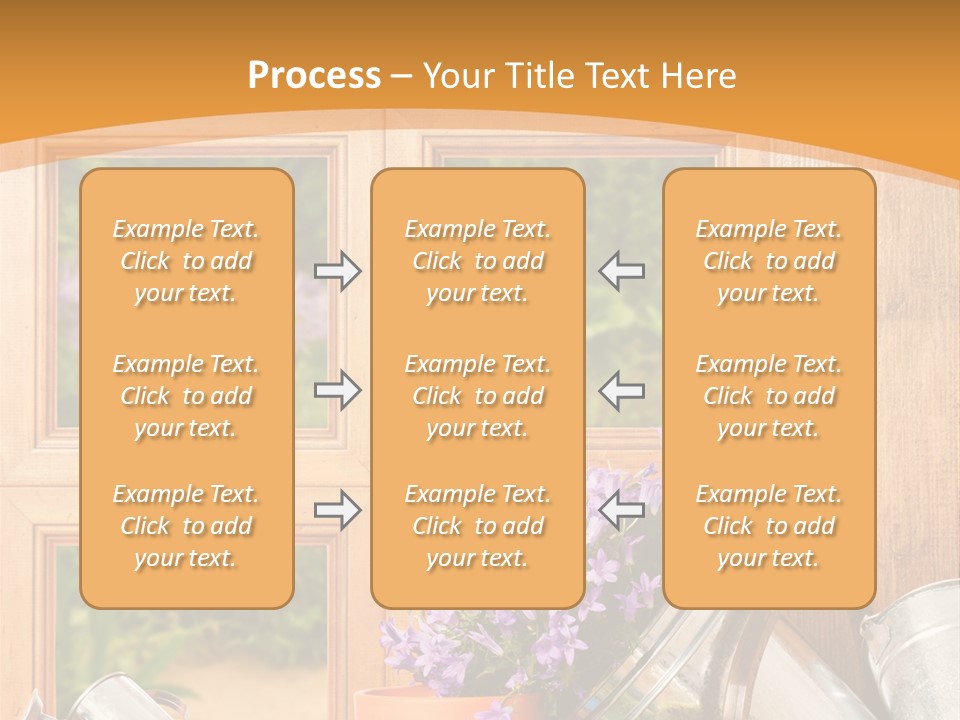 Can Gloves Window PowerPoint Template