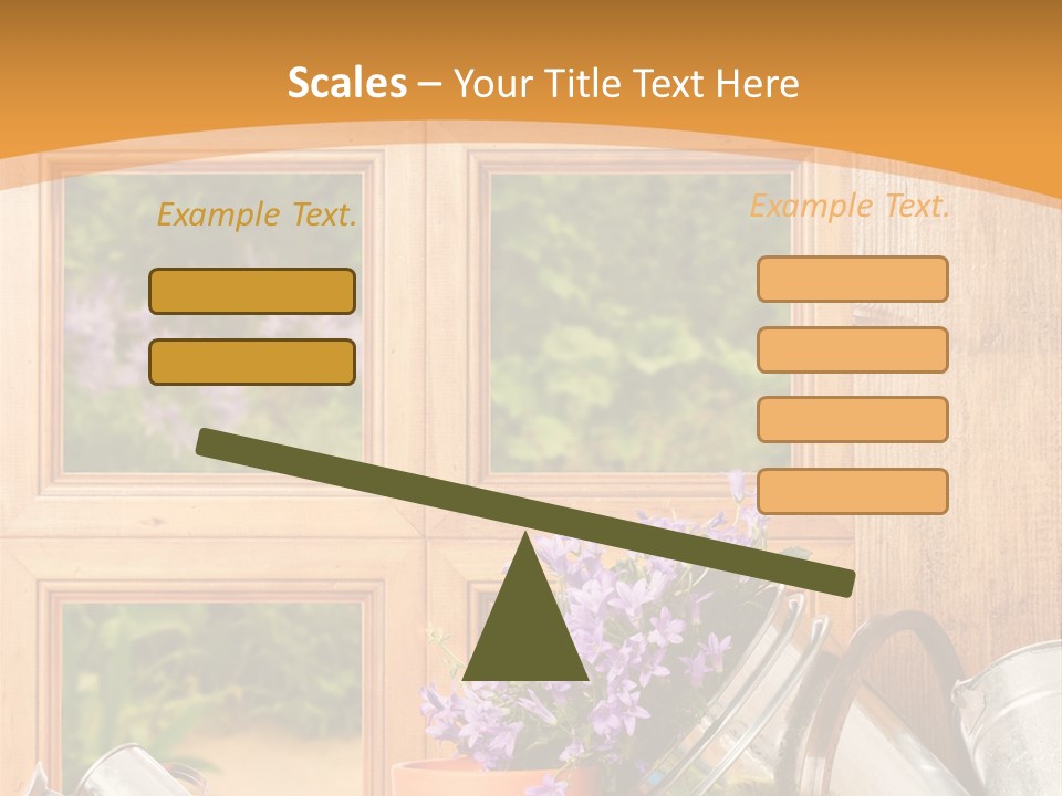 Can Gloves Window PowerPoint Template