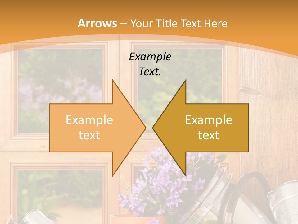 Can Gloves Window PowerPoint Template