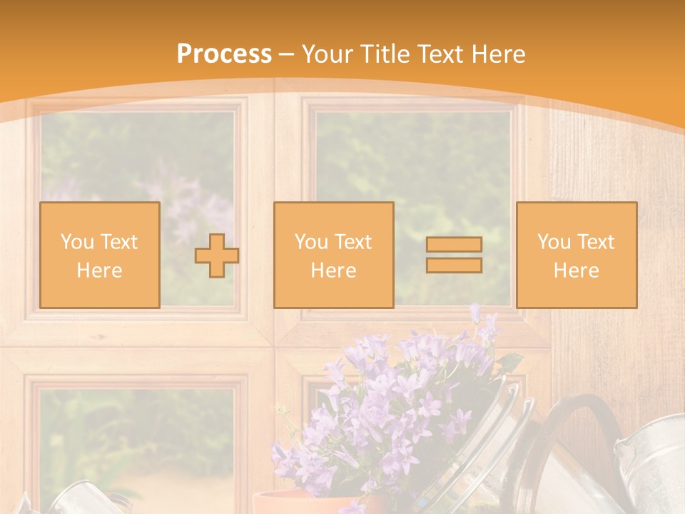 Can Gloves Window PowerPoint Template