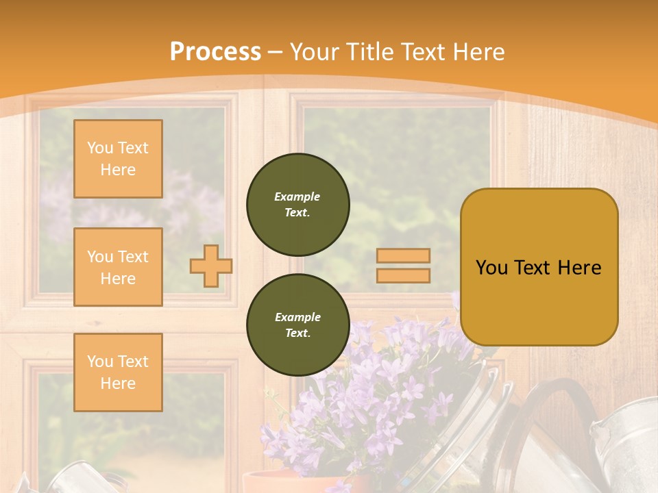 Can Gloves Window PowerPoint Template
