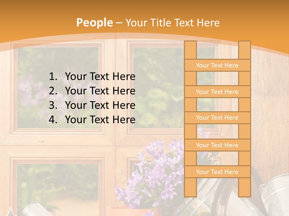 Can Gloves Window PowerPoint Template