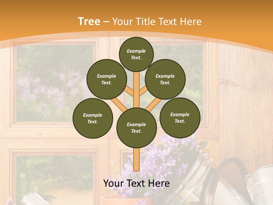 Can Gloves Window PowerPoint Template