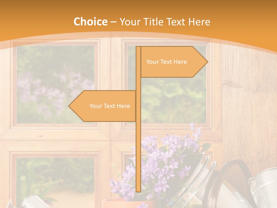 Can Gloves Window PowerPoint Template