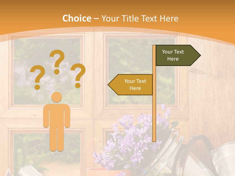 Can Gloves Window PowerPoint Template
