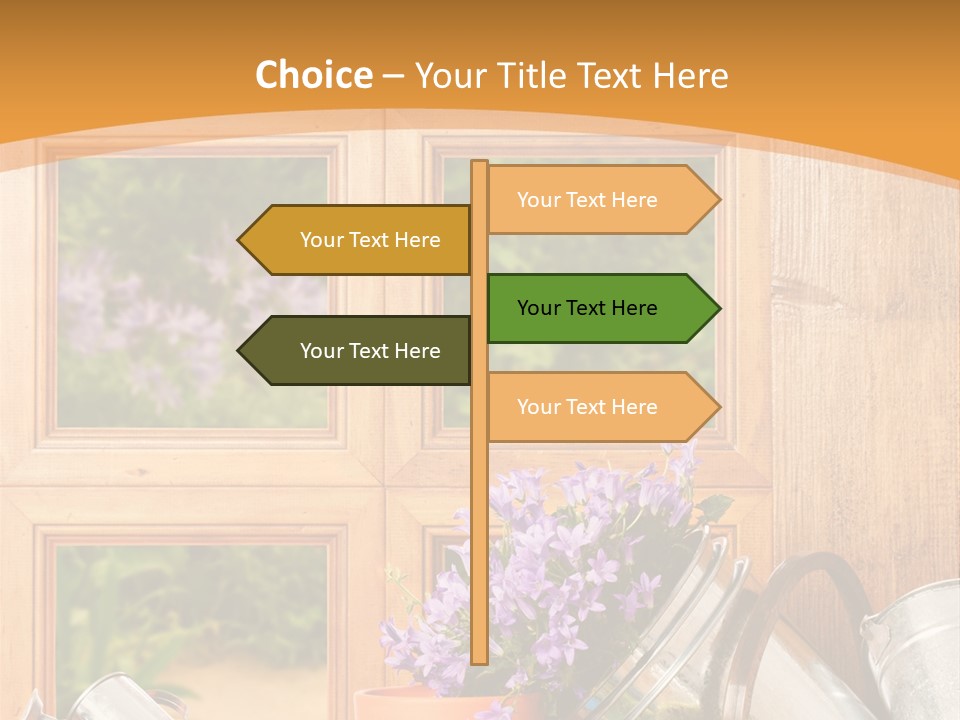 Can Gloves Window PowerPoint Template