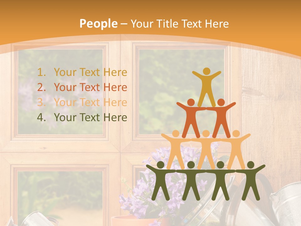 Can Gloves Window PowerPoint Template