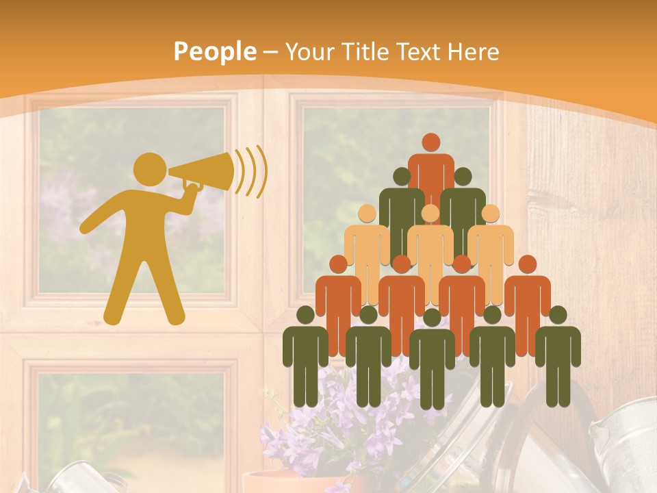 Can Gloves Window PowerPoint Template