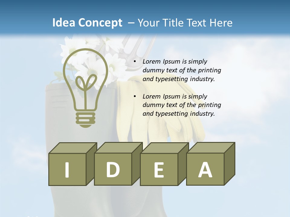 Seedlings Wellington Tools PowerPoint Template
