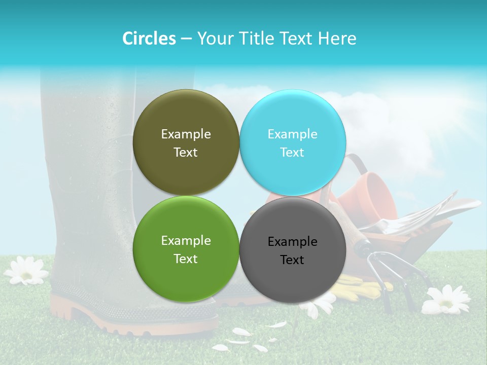 Sunny Gumboots Sun PowerPoint Template