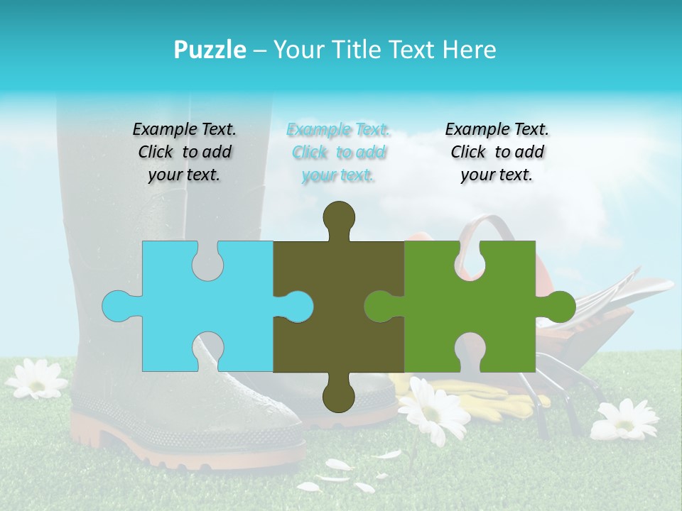 Sunny Gumboots Sun PowerPoint Template