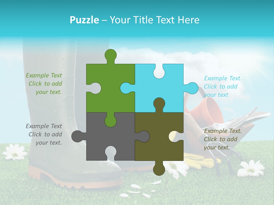 Sunny Gumboots Sun PowerPoint Template