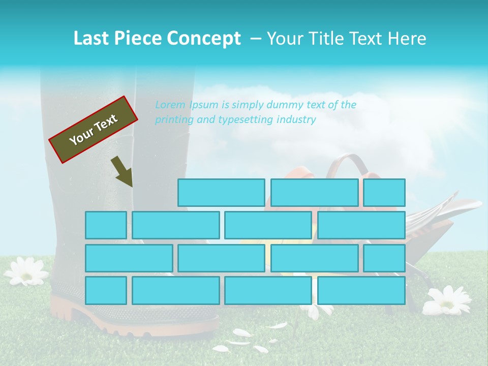 Sunny Gumboots Sun PowerPoint Template