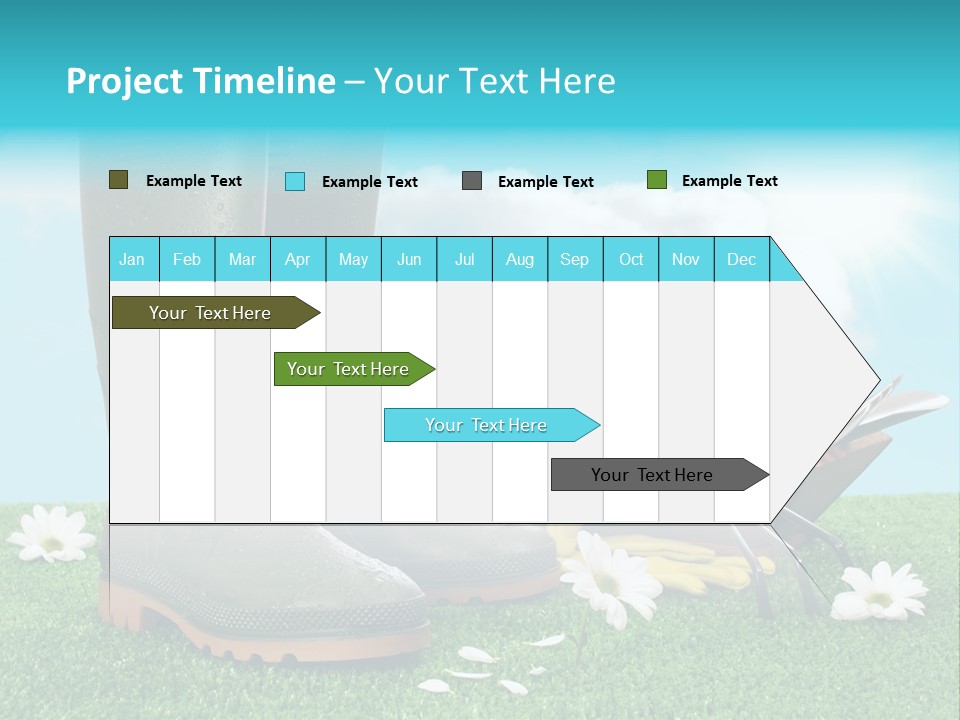 Sunny Gumboots Sun PowerPoint Template