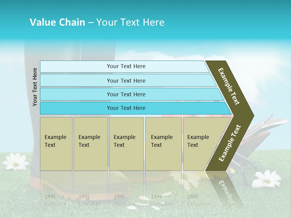 Sunny Gumboots Sun PowerPoint Template