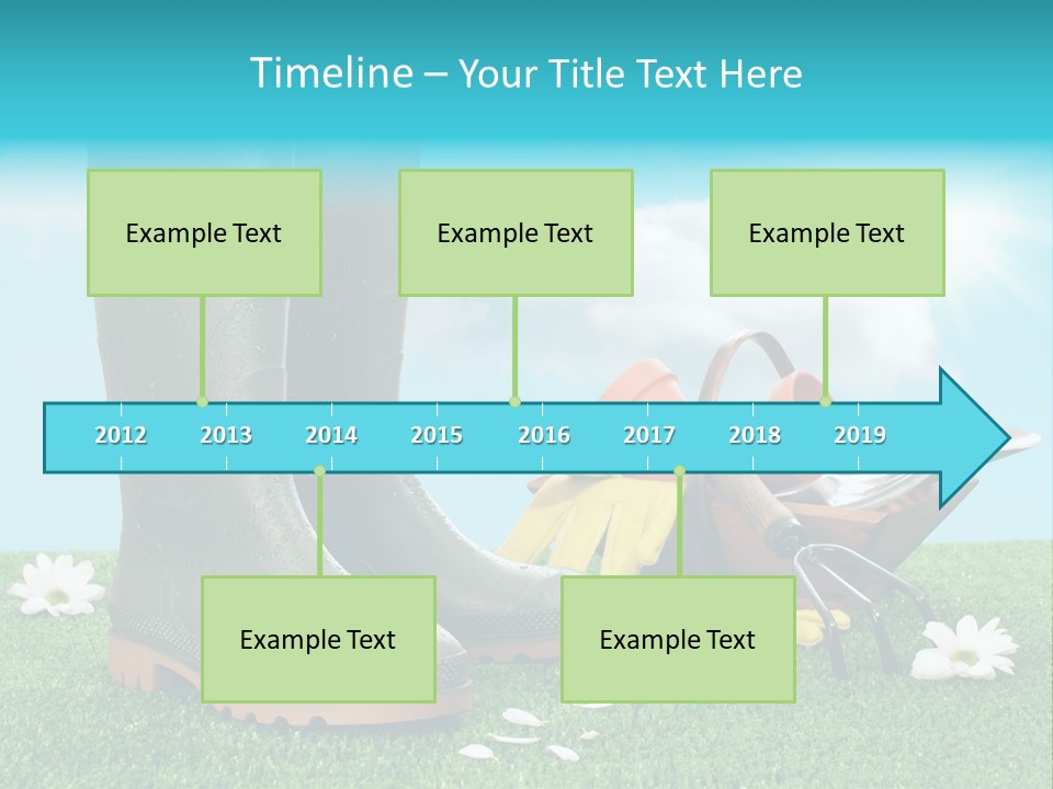 Sunny Gumboots Sun PowerPoint Template