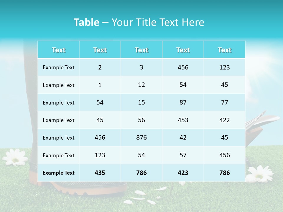 Sunny Gumboots Sun PowerPoint Template