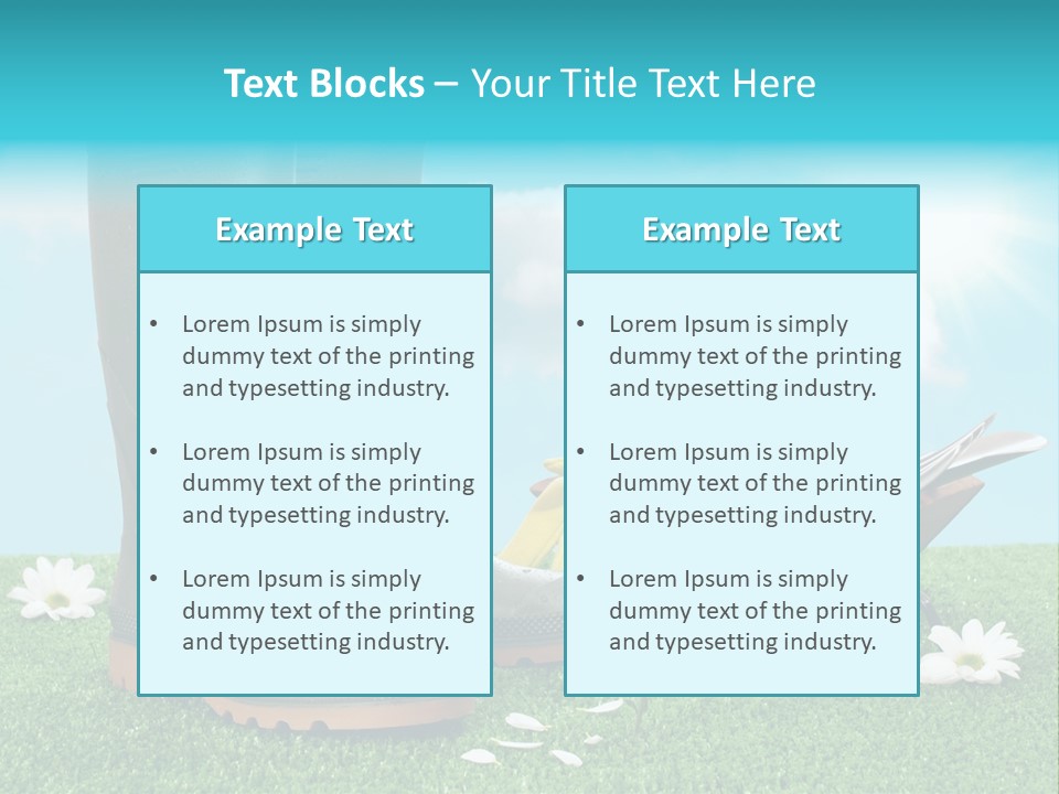 Sunny Gumboots Sun PowerPoint Template