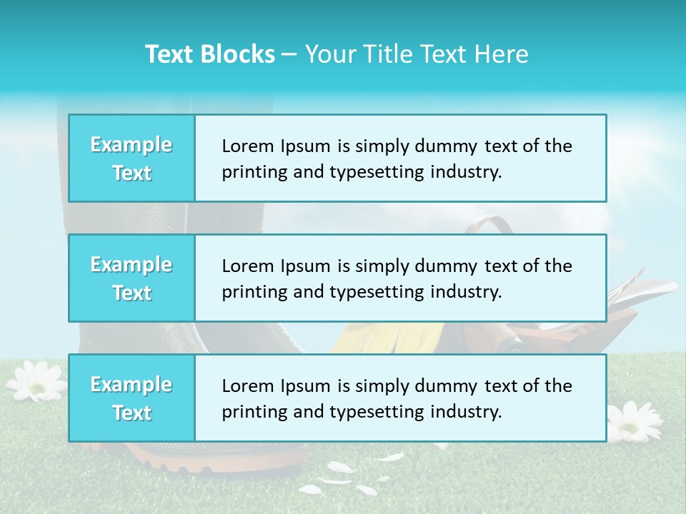 Sunny Gumboots Sun PowerPoint Template