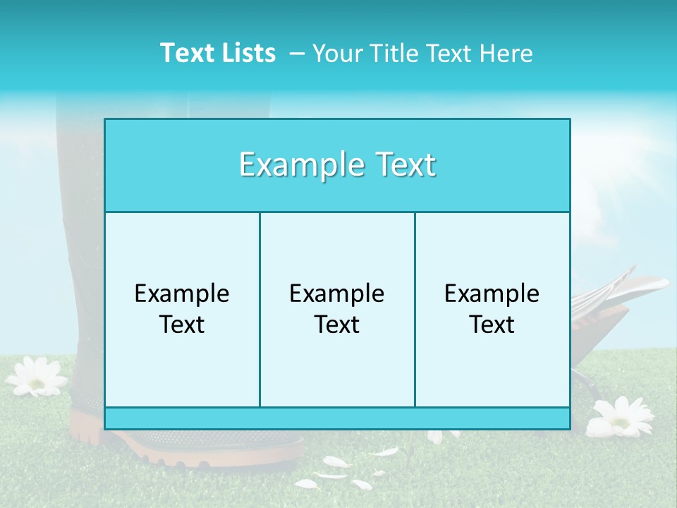 Sunny Gumboots Sun PowerPoint Template
