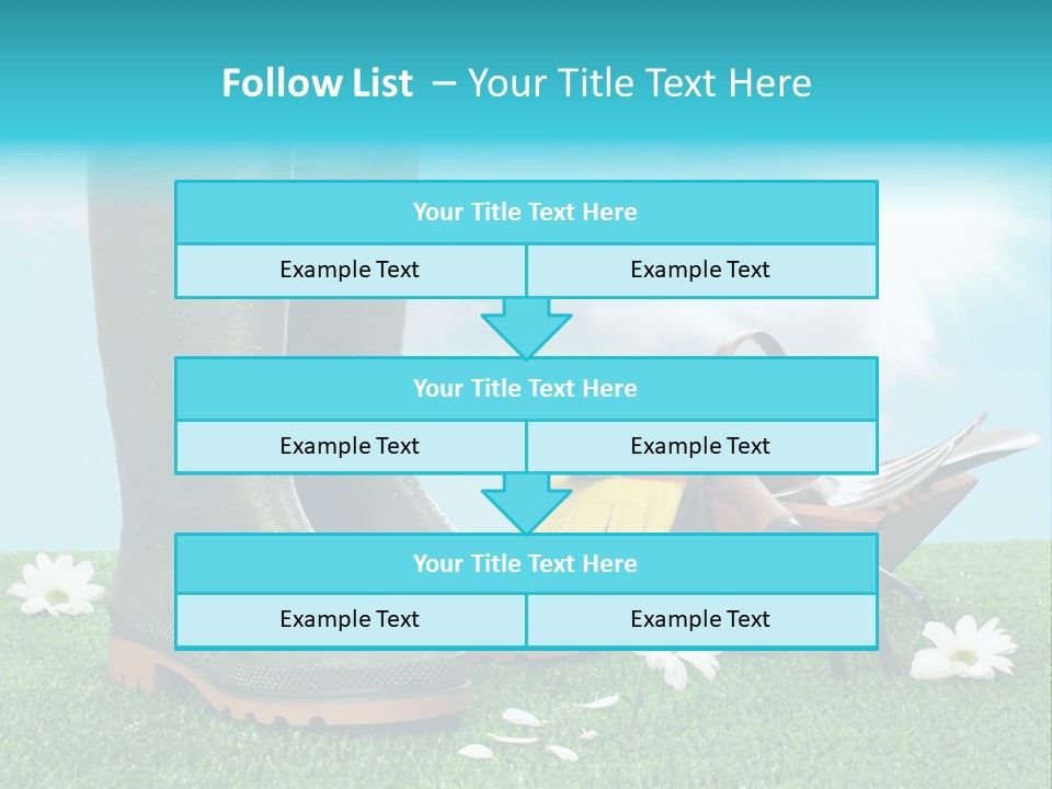 Sunny Gumboots Sun PowerPoint Template