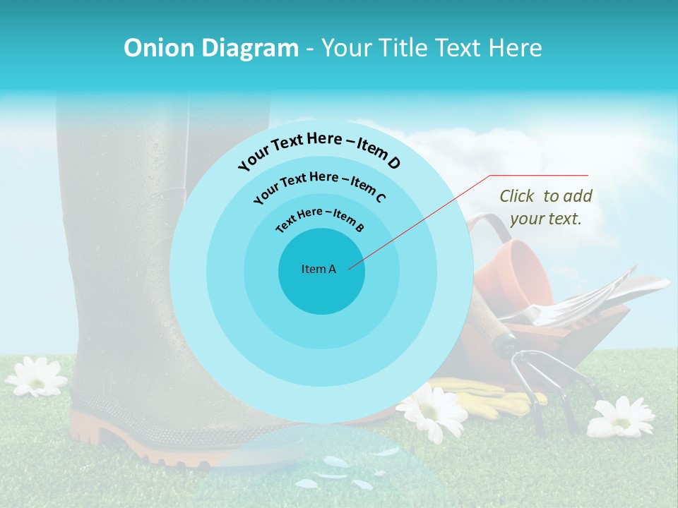 Sunny Gumboots Sun PowerPoint Template